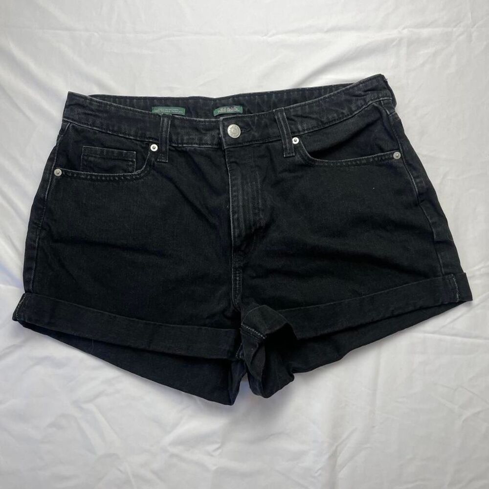 Wild-fable Women's Black Charcoal wash mom jean shorts size 14